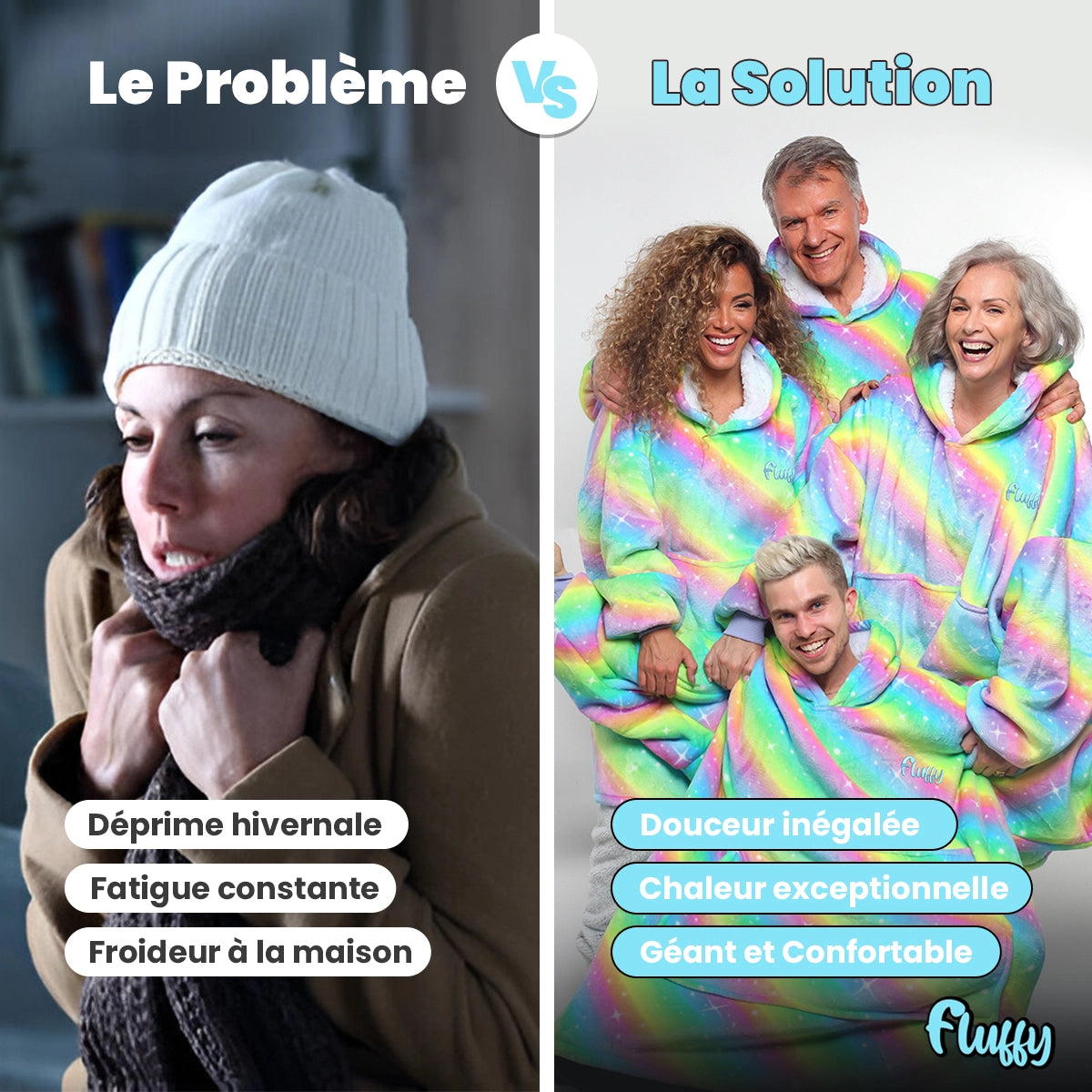 Fluffy Bleu Cyan - DUO